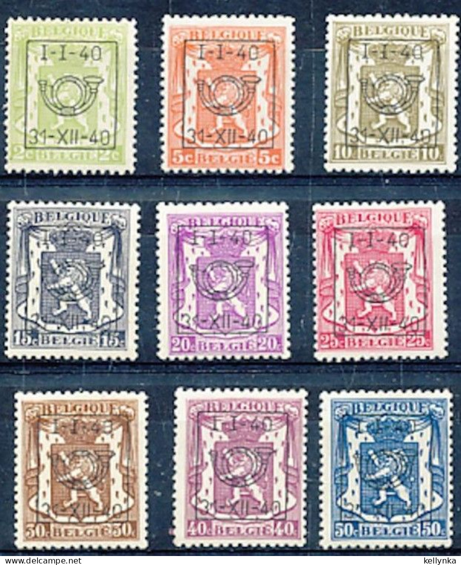 Belgique - Belgie - PRE437/445 - Préoblitérés - Série 18 - 1940 - MH - Typografisch 1936-51 (Klein Staatswapen)