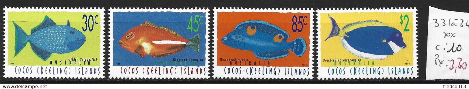 COCOS 331 à 34 ** Côte 10 € - Cocos (Keeling) Islands