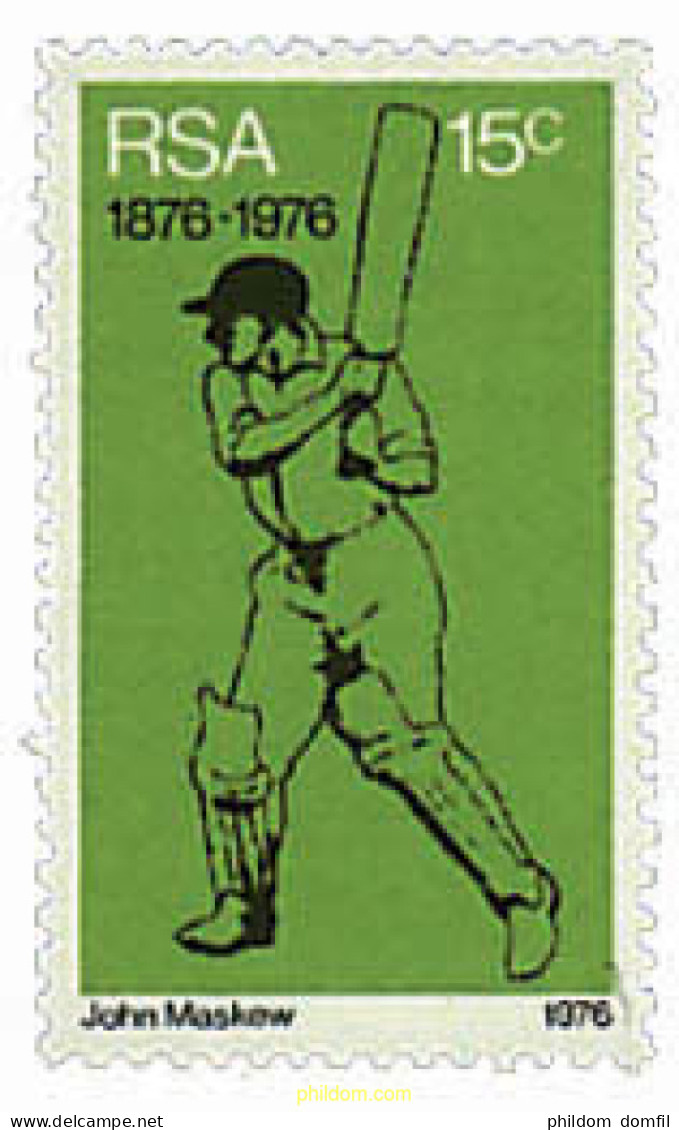 27721 MNH SUDAFRICA 1976 100 ANIVERSARIO DEL CRICKET - Ongebruikt