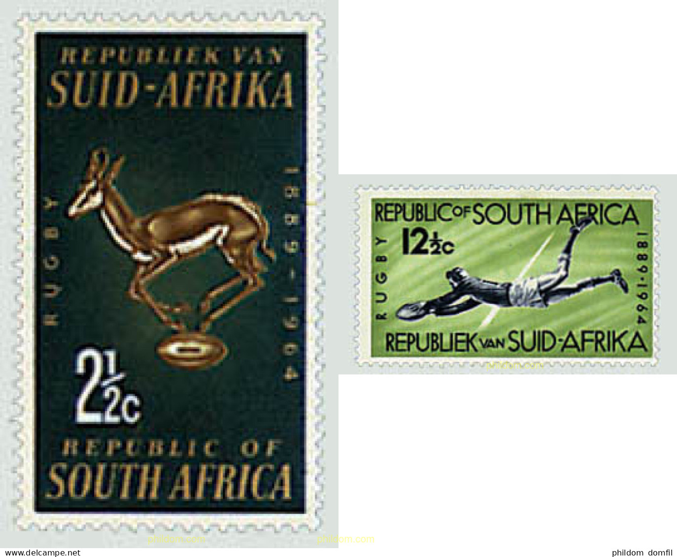 27719 MNH SUDAFRICA 1964 75 ANIVERSARIO DEL RUGBY NACIONAL - Unused Stamps