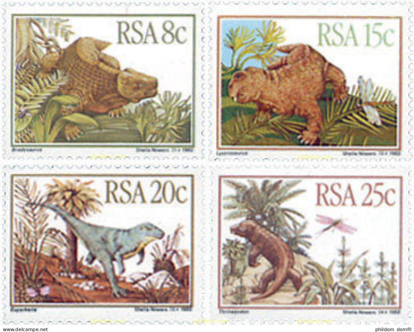 28340 MNH SUDAFRICA 1982 FAUNA PREHISTORICA - Unused Stamps