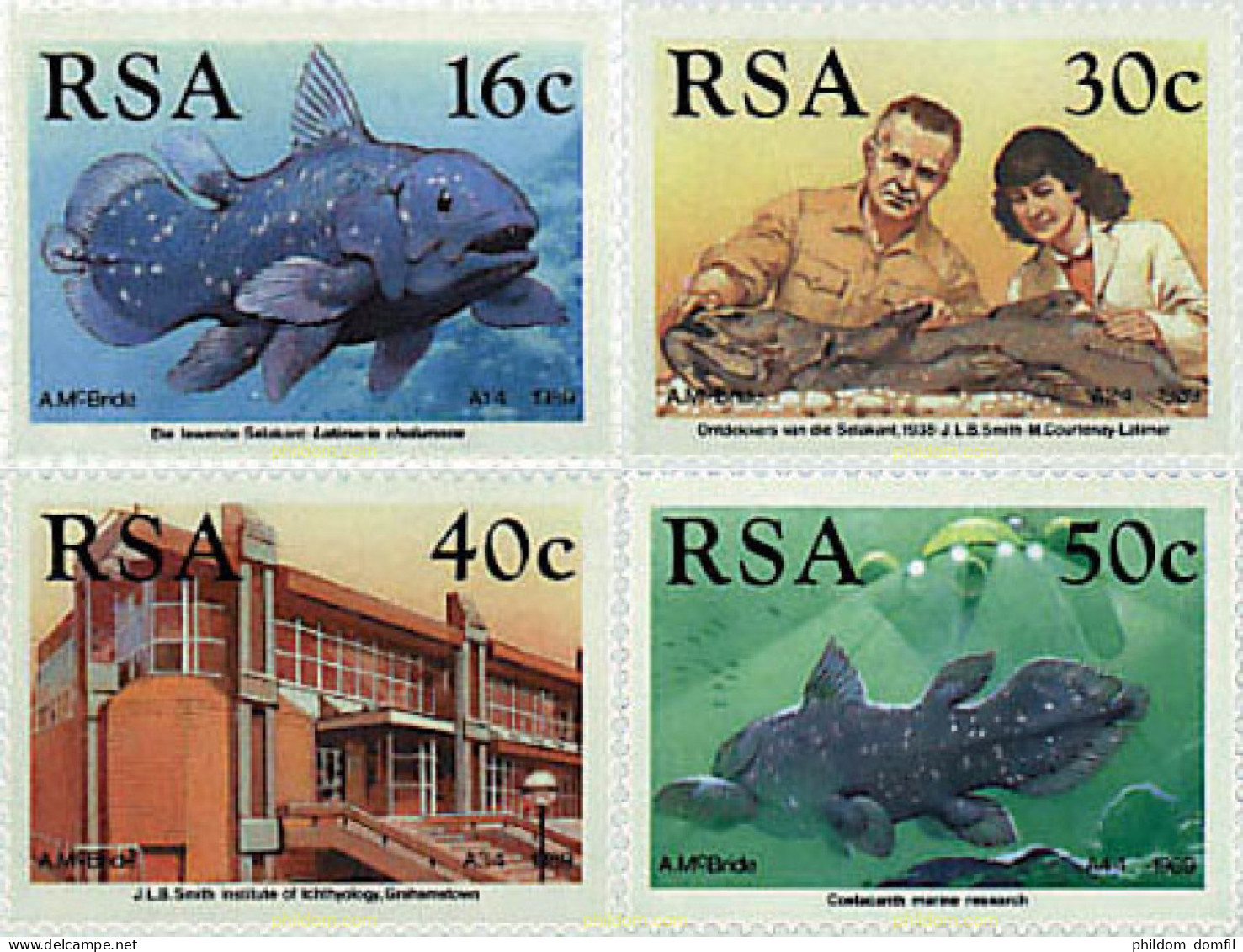 56463 MNH SUDAFRICA 1989 50 ANIVERSARIO DE LA IDENTIFICACION DEL COELACANTE - Unused Stamps