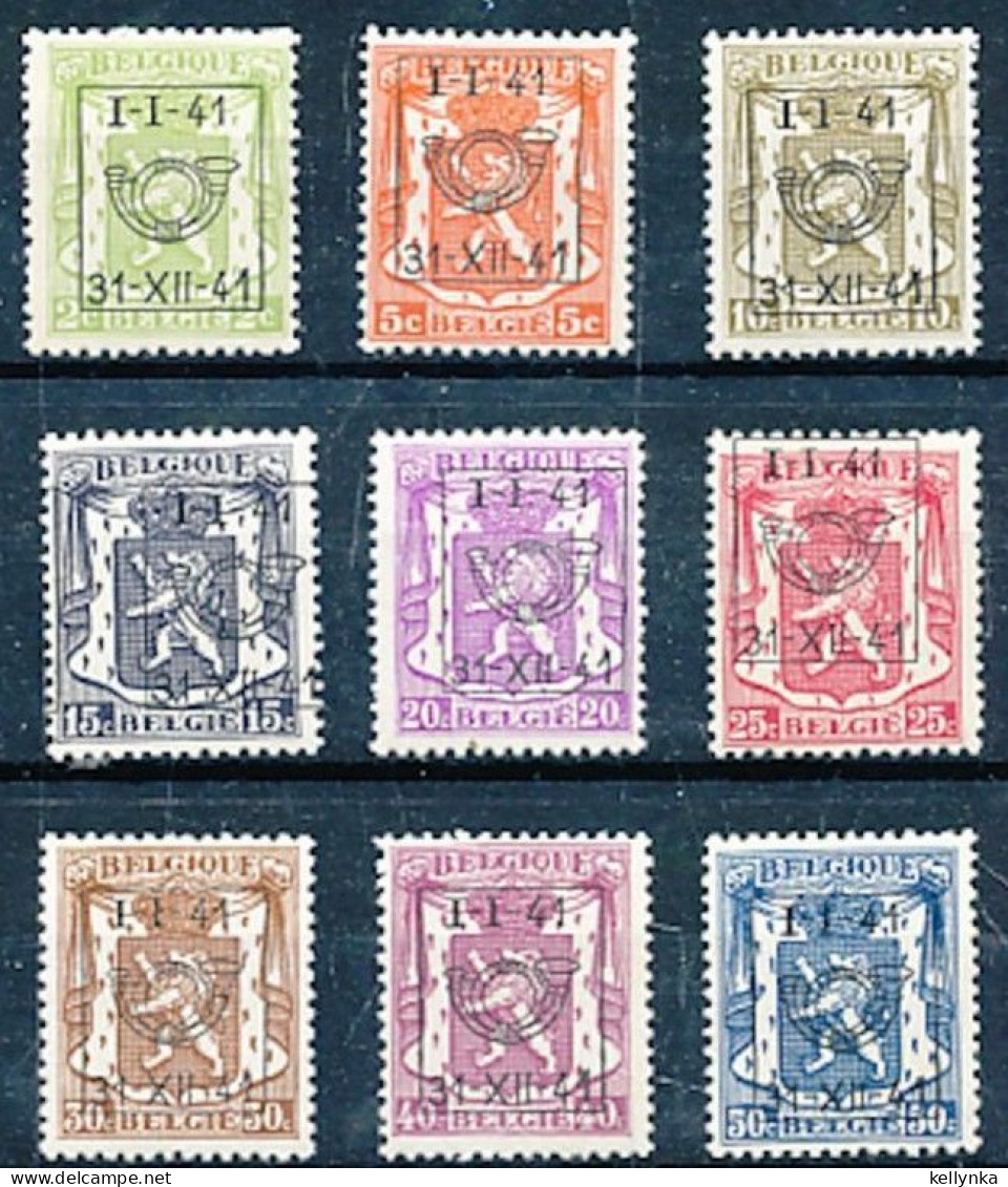 Belgique - Belgie - PRE455/463 - Préoblitérés - Série 20 - 1941 - MNH - Typo Precancels 1936-51 (Small Seal Of The State)