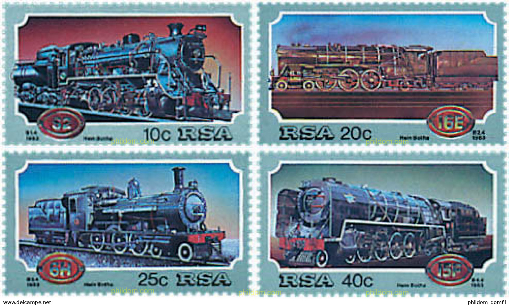 56105 MNH SUDAFRICA 1983 LOCOMOTORAS DE VAPOR - Unused Stamps