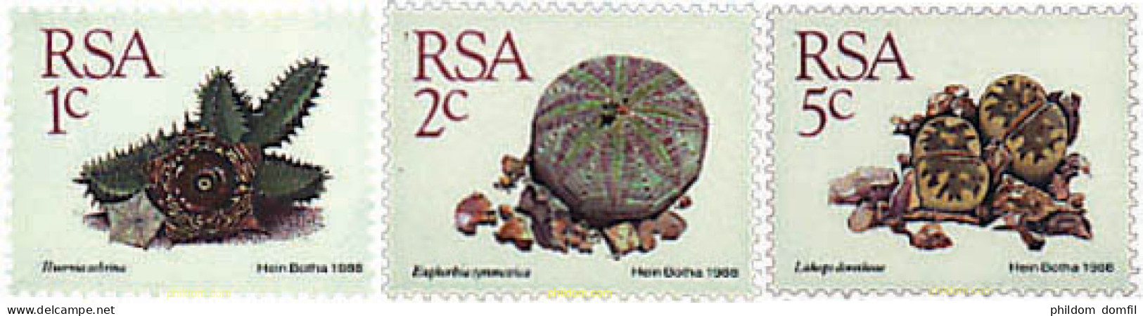 354343 MNH SUDAFRICA 1988 PLANTAS CRASAS - Unused Stamps