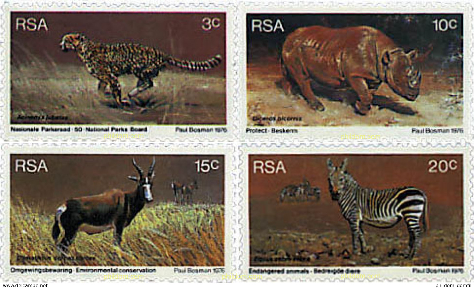 29020 MNH SUDAFRICA 1976 CONSERVACION A LA NATURALEZA. - Neufs