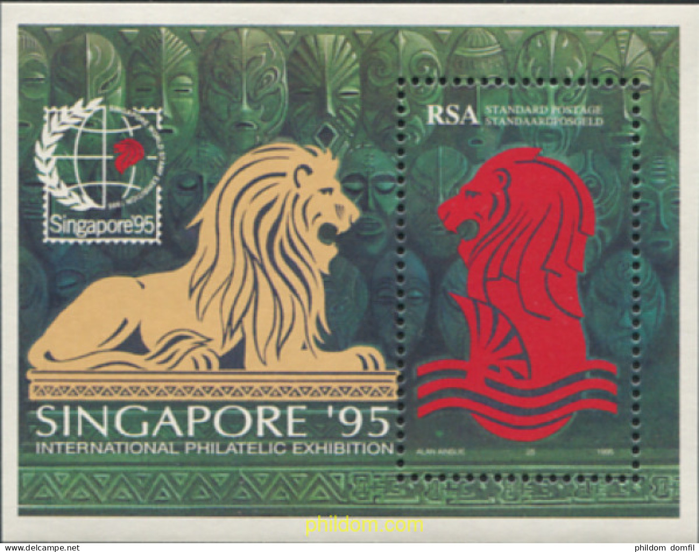 28795 MNH SUDAFRICA 1995 SINGAPORE 95. EXPOSICION FILATELICA INTERNACIONAL - Ongebruikt