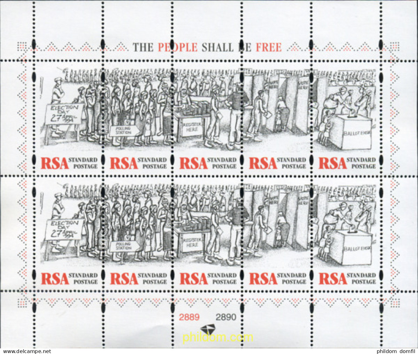 149962 MNH SUDAFRICA 1997 DIA DE LA LIBERTAD - Ungebraucht