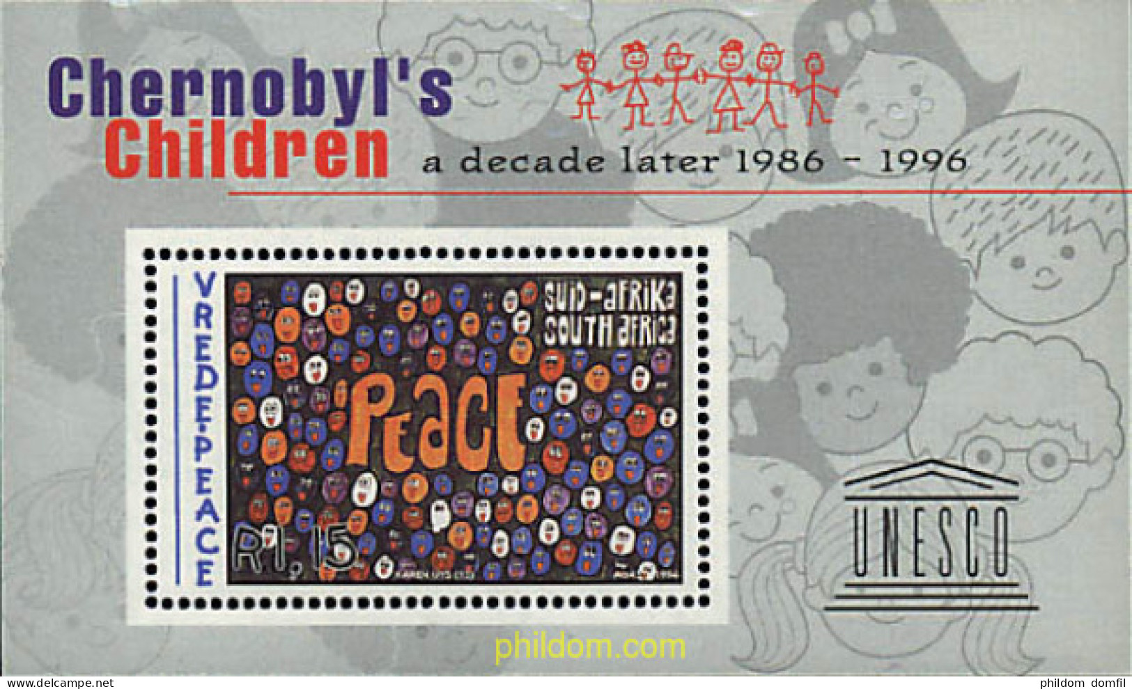 31093 MNH SUDAFRICA 1997 LOS NIÑOS DE CHERNOBIL. 10 AÑOS DESPUES - Nuevos