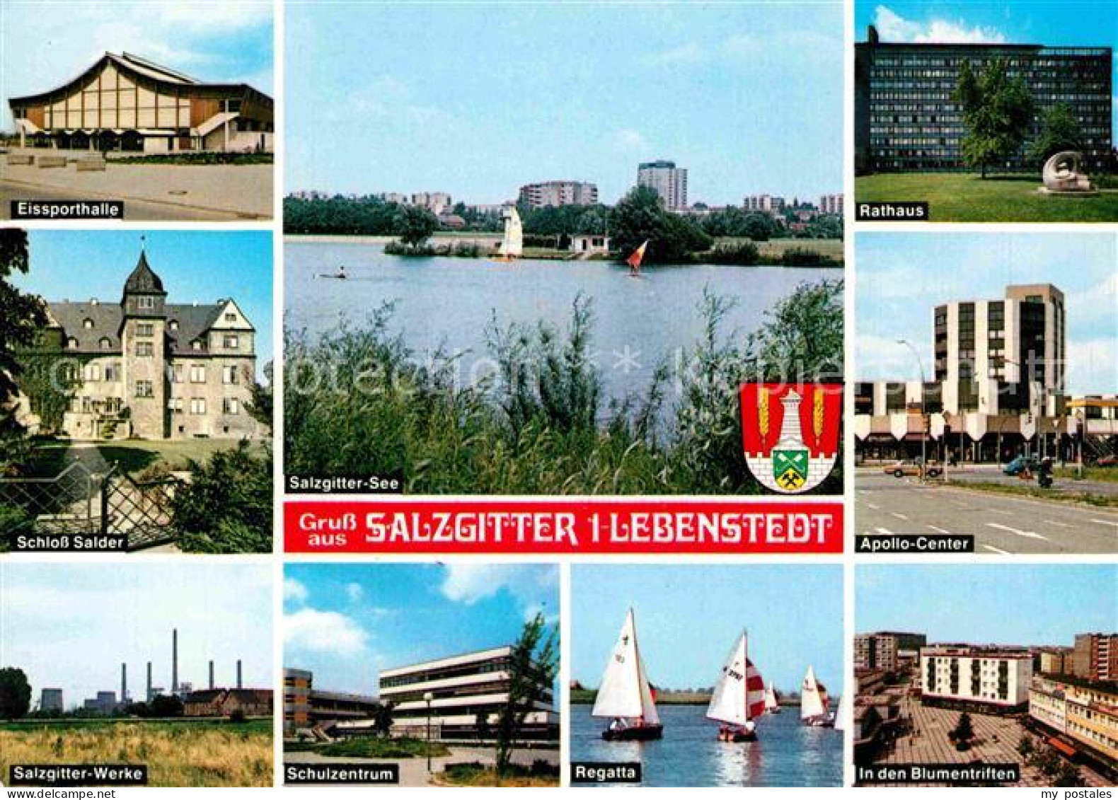 42704536 Lebenstedt Apollo Center Rathaus Blumentriften Schulzentrum Schloss Sal - Salzgitter