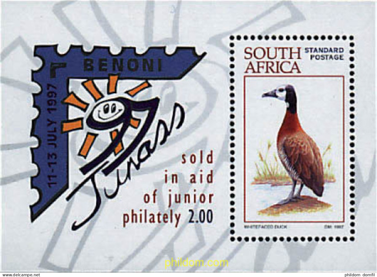 33927 MNH SUDAFRICA 1997 JUNASS 97. EXPOSICION FILATELICA - Ungebraucht