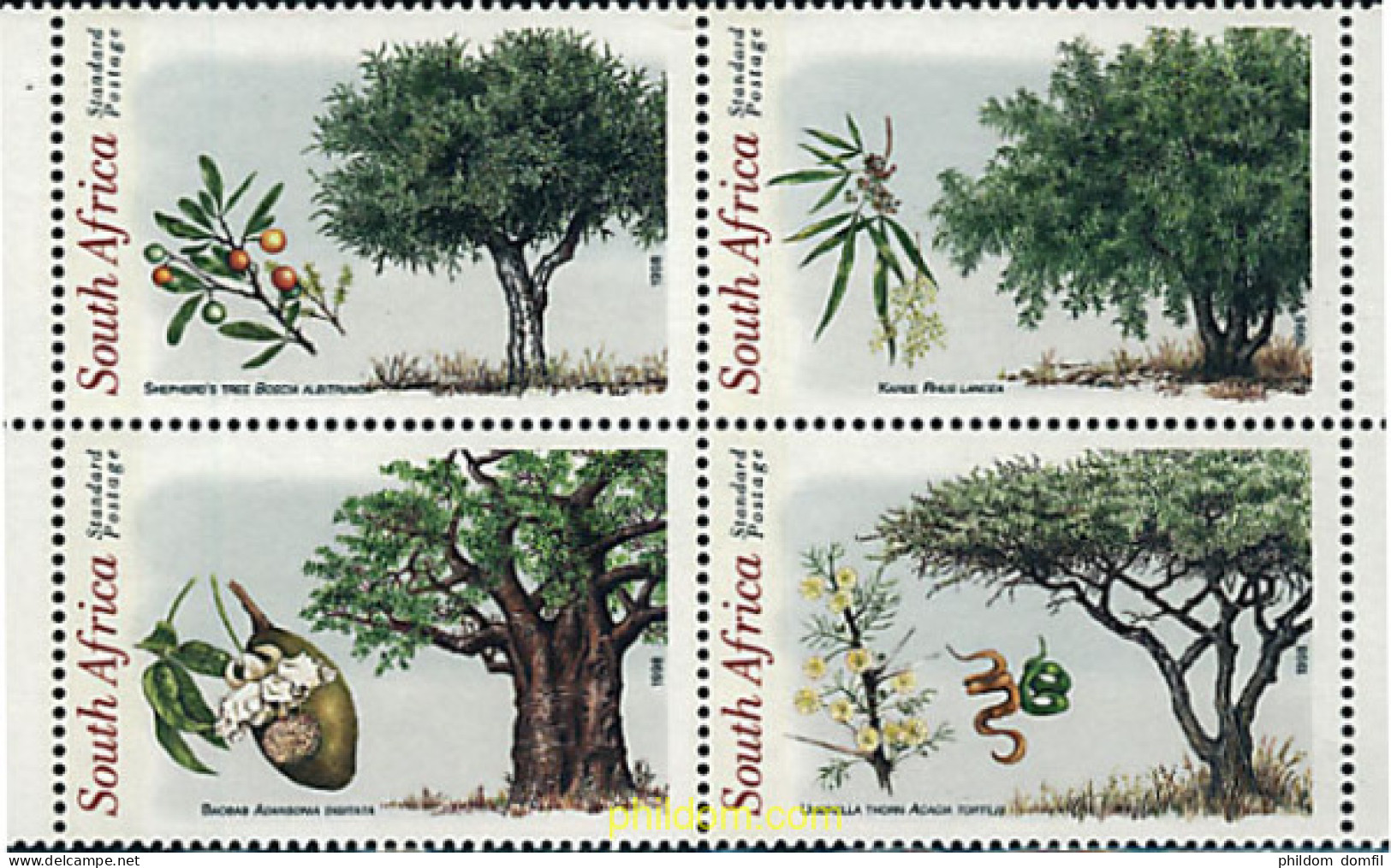 4608 MNH SUDAFRICA 1998 ARBOLES DE SUDAFRICA - Neufs