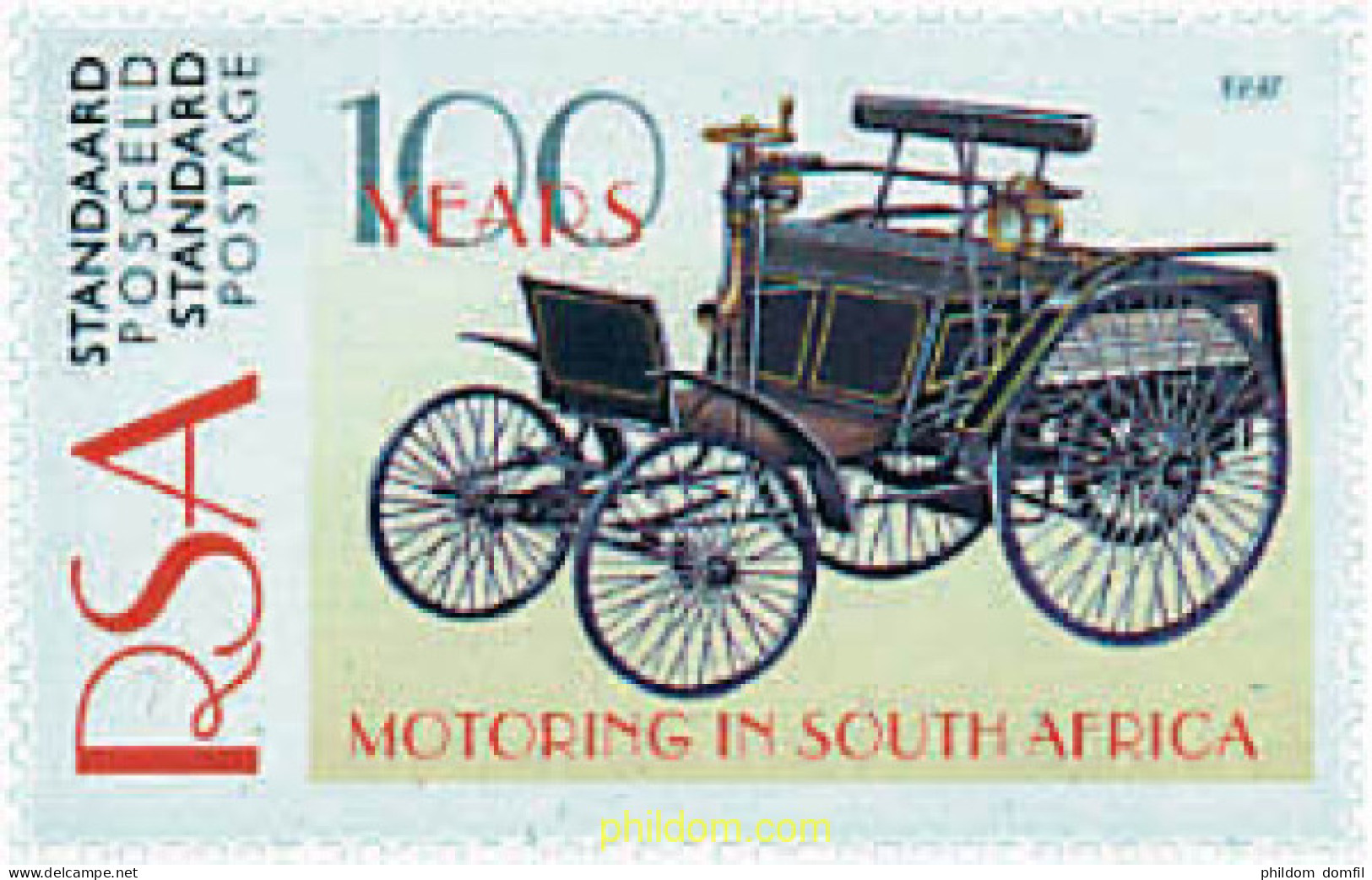 49145 MNH SUDAFRICA 1997 100 AÑOS DEL AUTOMOVIL EN AFRICA DEL SUR - Ungebraucht