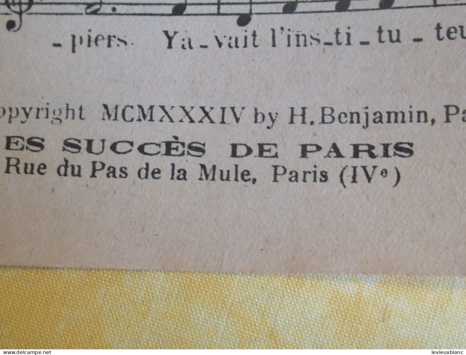 Partition Ancienne/ " Avec Les Pompiers " /Fox-trot Humoristique/Charlys & Couvé/Himmel/1934            PART347 - Other & Unclassified