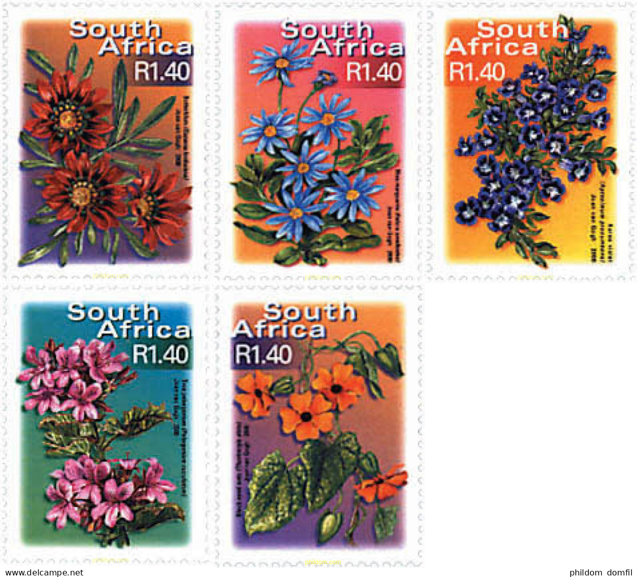 78844 MNH SUDAFRICA 2001 FLORES - Nuovi