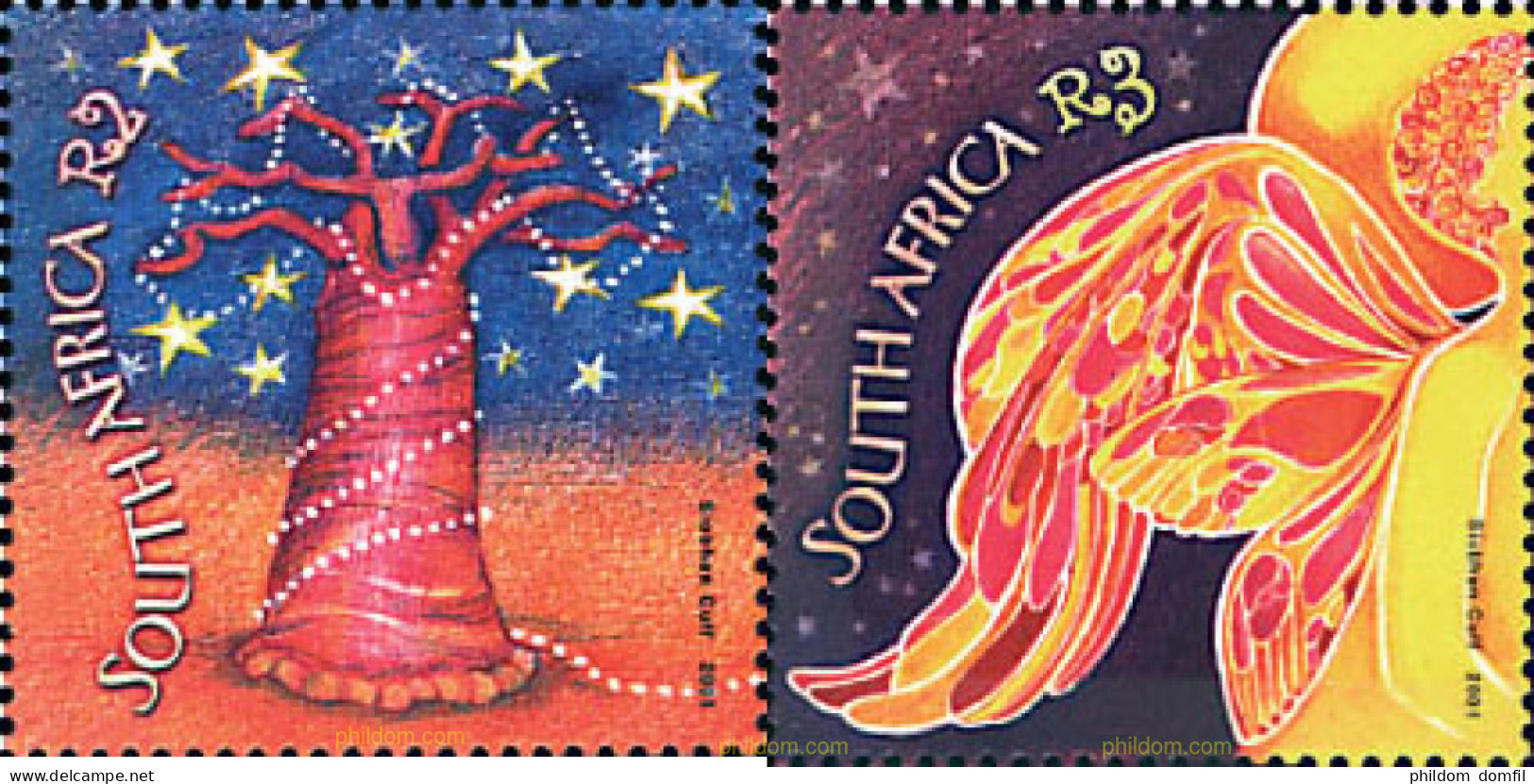 87512 MNH SUDAFRICA 2001 NAVIDAD - Neufs