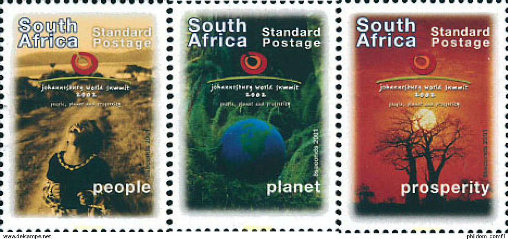 103505 MNH SUDAFRICA 2002 JOHANNESBURG 2002. CUMBRE MUNDIAL PARA EL DESARROLLO SOSTENIBLE - Neufs