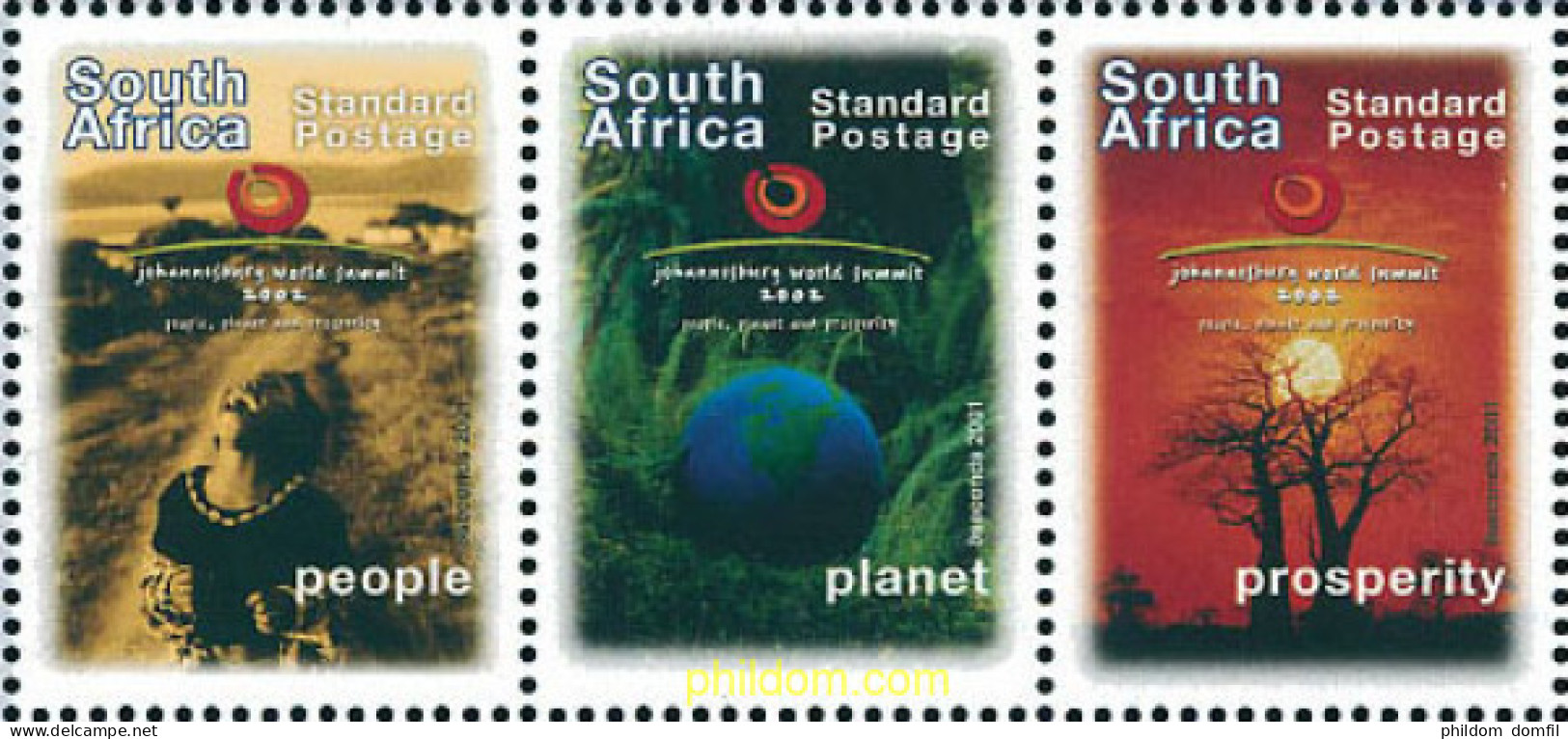 103508 MNH SUDAFRICA 2002 JOHANNESBURG 2002. CUMBRE MUNDIAL PARA EL DESARROLLO SOSTENIBLE - Ongebruikt