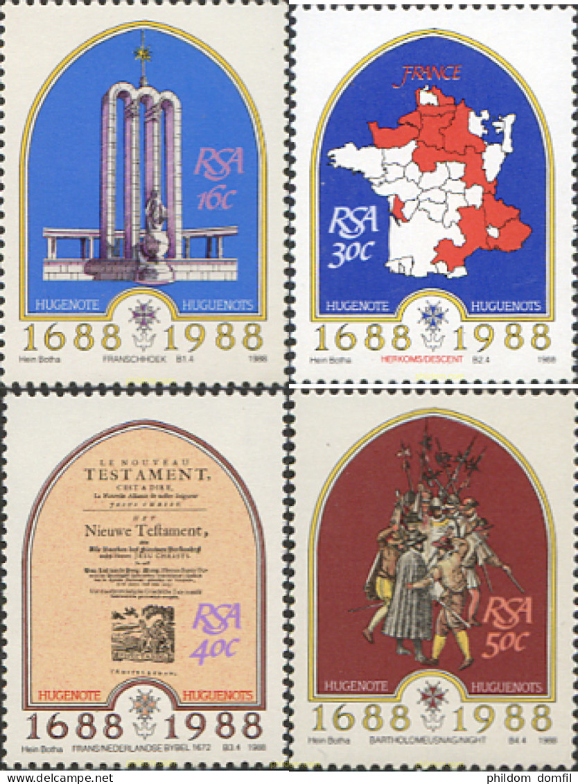 179705 MNH SUDAFRICA 1988 300 ANIVERSARIO DEL PRIMER ASENTAMIENTO HUGONOTE EN SUDAFRICA - Unused Stamps