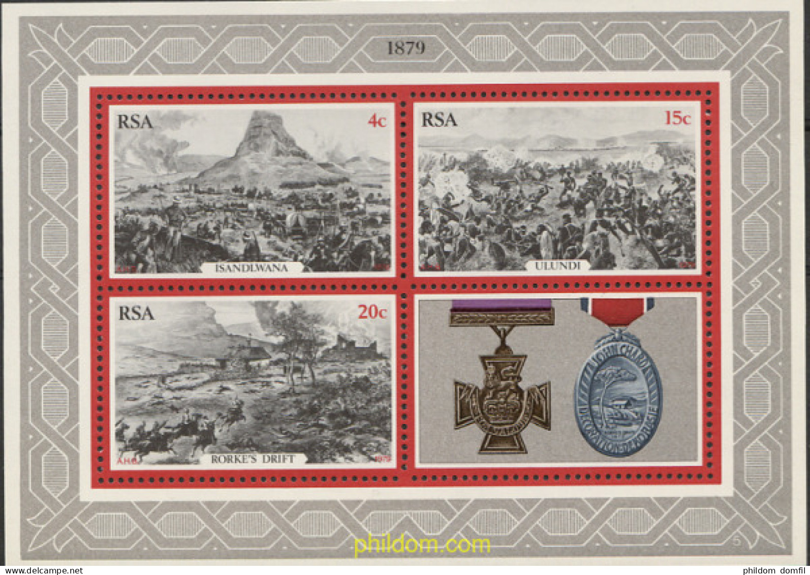 231180 MNH SUDAFRICA 1979 ESCENAS DE LA BATALLA DE ZOULOULAND - Unused Stamps