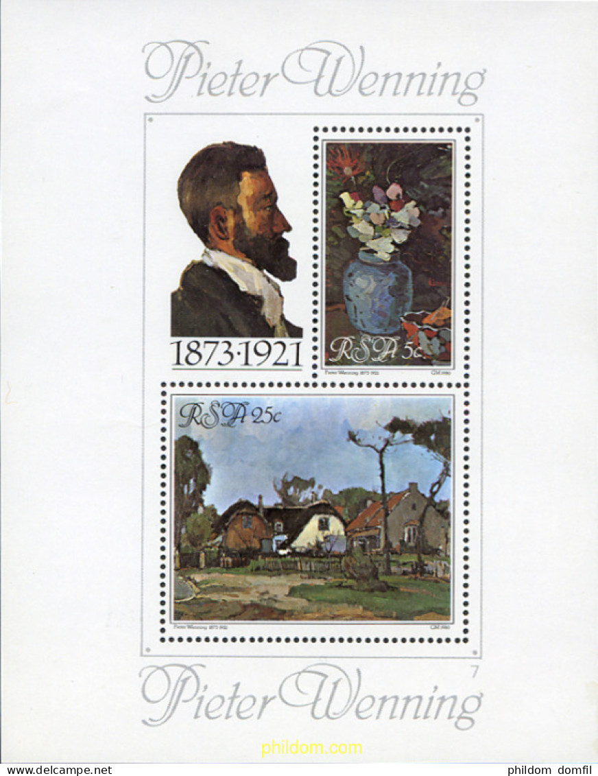 231181 MNH SUDAFRICA 1980 PINTURAS DE PIETER WENNING - Neufs