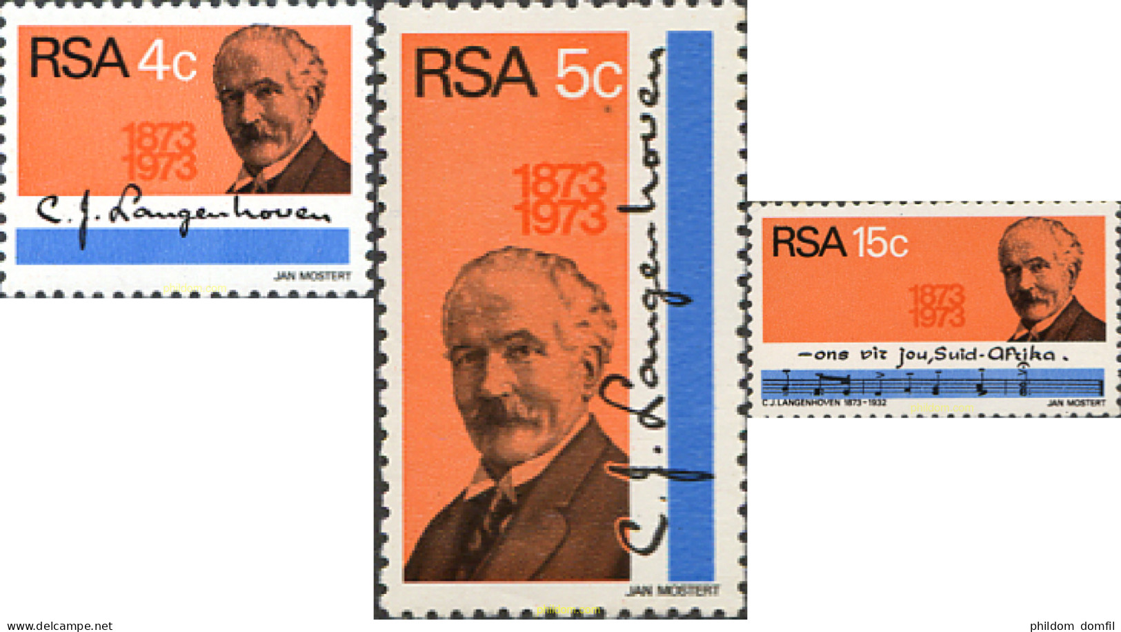231175 MNH SUDAFRICA 1973 CENTENARIO DEL NACIMIENTO DE CORNELIS JACOB LANGENHOVEN - Unused Stamps