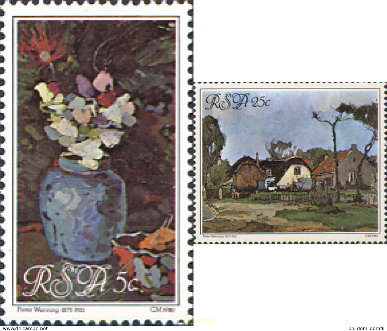 231184 MNH SUDAFRICA 1980 PINTURA DE PIETER W.F.WENNING - Ongebruikt