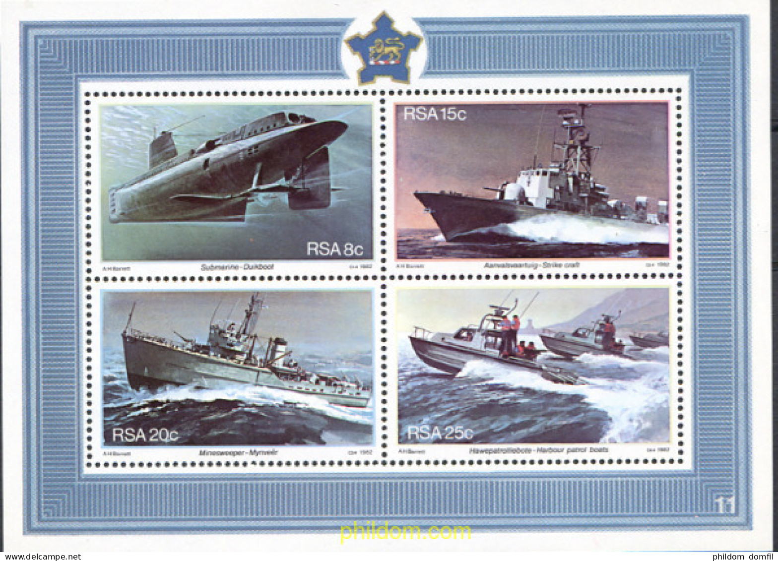 231187 MNH SUDAFRICA 1982 BASE NAVAL DE SIMONSTOWN - Neufs