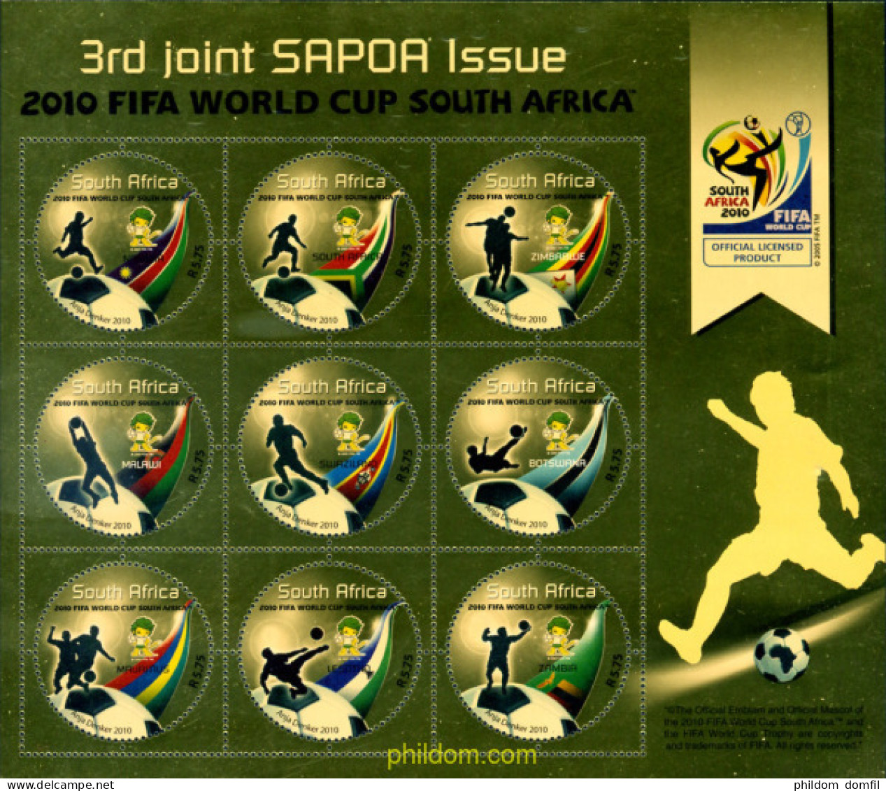 252453 MNH SUDAFRICA 2010 COPA DEL MUNDO DE FUTBOL. SUDAFRICA-2010 - Neufs