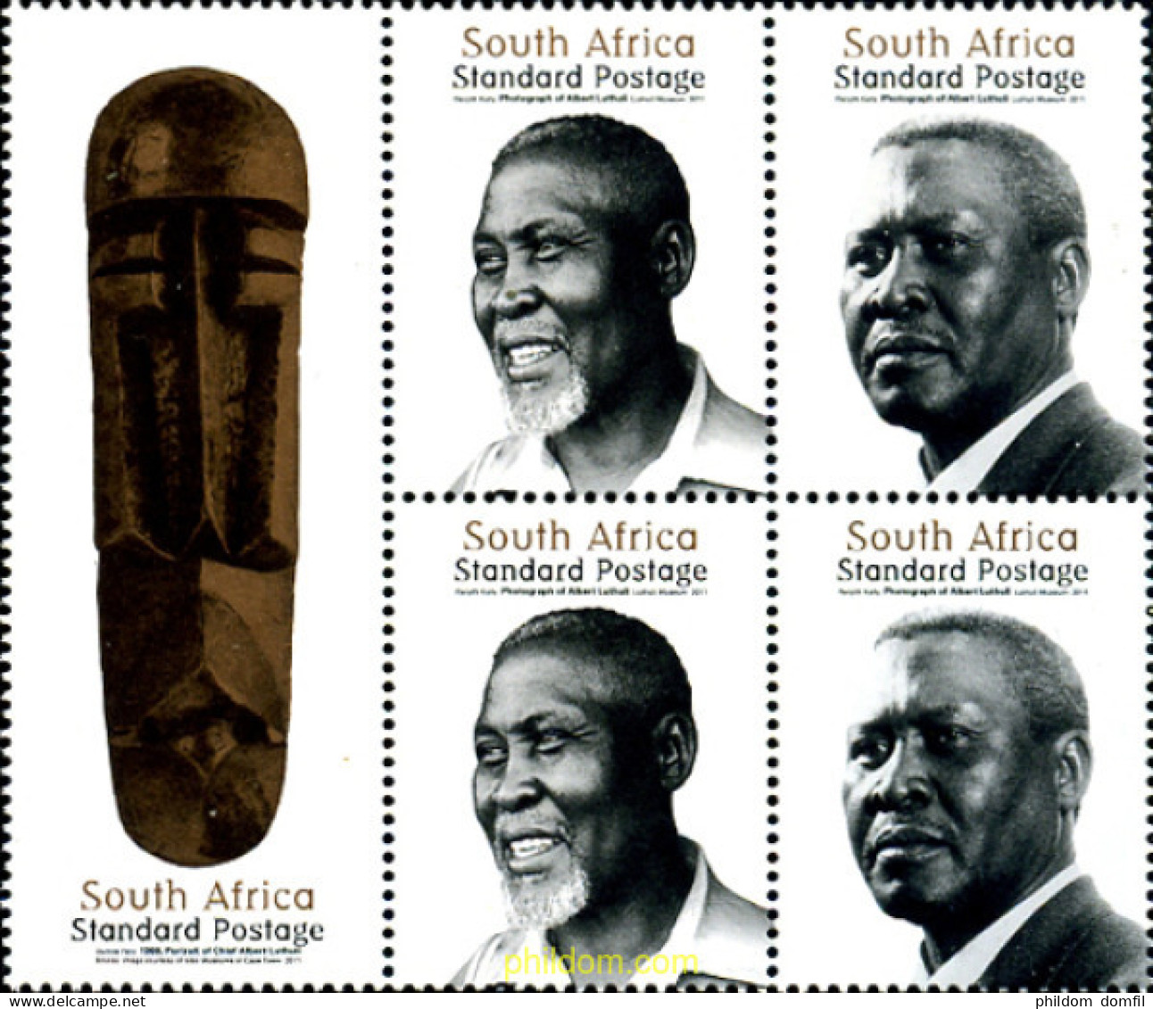 278632 MNH SUDAFRICA 2011 PERSONALIDAD - ALBERT LUTHULI (1898-1967) POLITICO Y PREMIO NOBEL DE LA PAZ - Ungebraucht