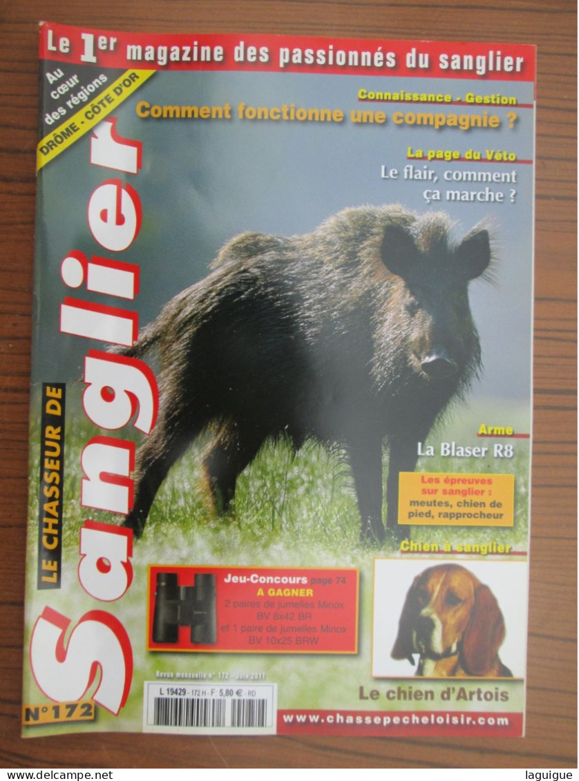 LOT DE 10 REVUES LE CHASSEUR DE SANGLIER 2011 CHASSE n° 167 à 178