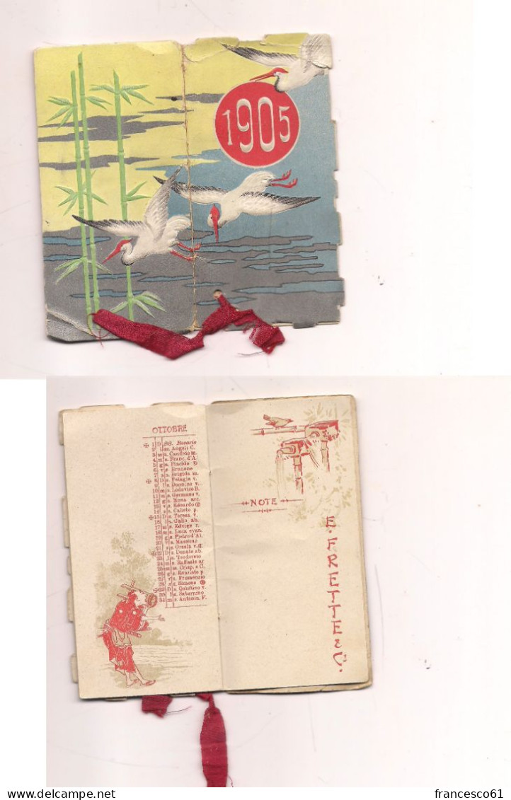 P84 Calendarietto Almanacco 1905 FRETTE Completo - Petit Format : 1901-20