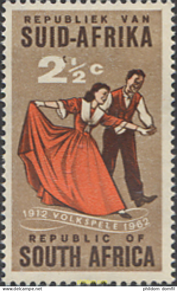 281473 MNH SUDAFRICA 1962 50 ANIVERSARIO DE LAS DANZAS POPULARES - Unused Stamps