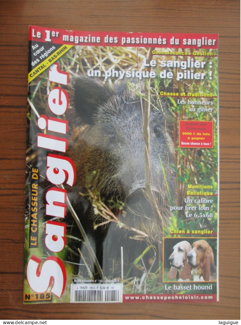 LOT DE 12 REVUES LE CHASSEUR DE SANGLIER 2012 CHASSE n° 179 à 190 ANNEE COMPLETE