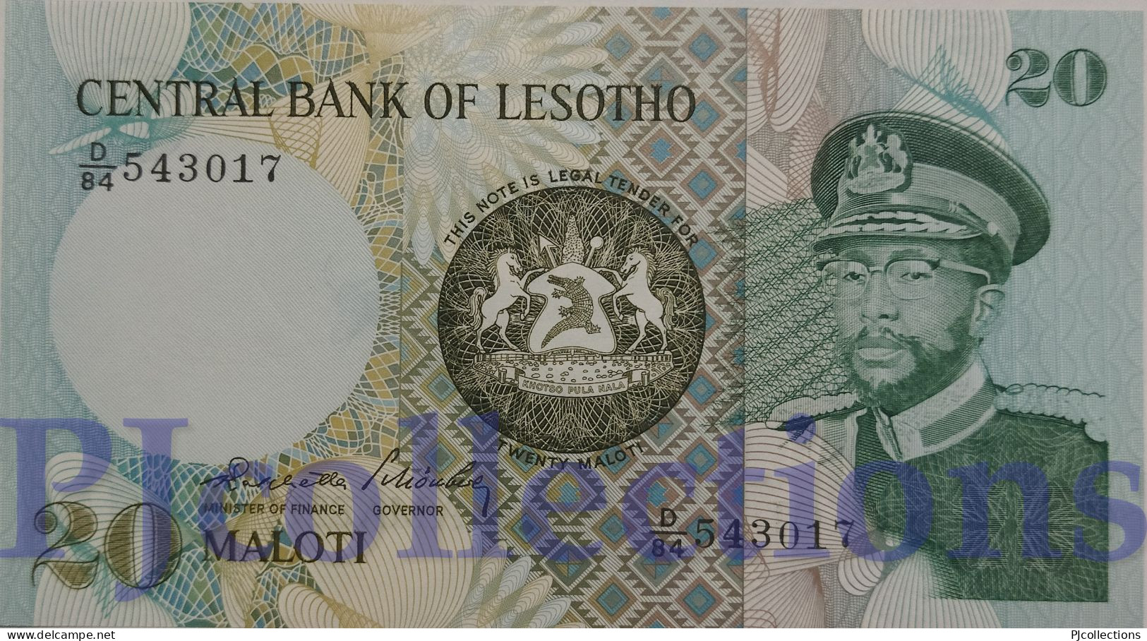 LESOTHO 20 MALOTI 1984 PICK 7b UNC - Lesotho