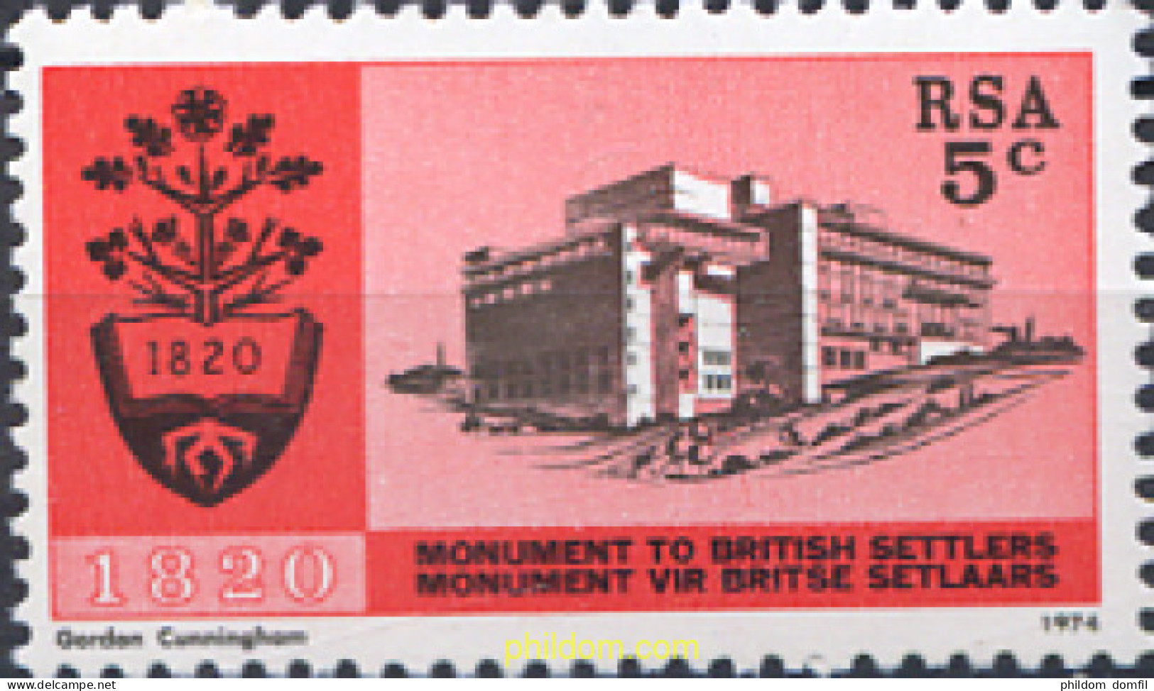 281493 MNH SUDAFRICA 1974 MONUMENTO A LOS EMIGRANDES BRITANICOS - Nuevos