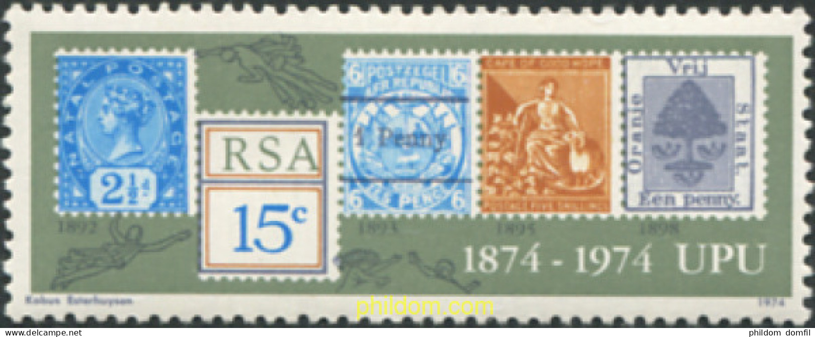 281495 MNH SUDAFRICA 1974 CENTENARIO DE LA UPU - Unused Stamps