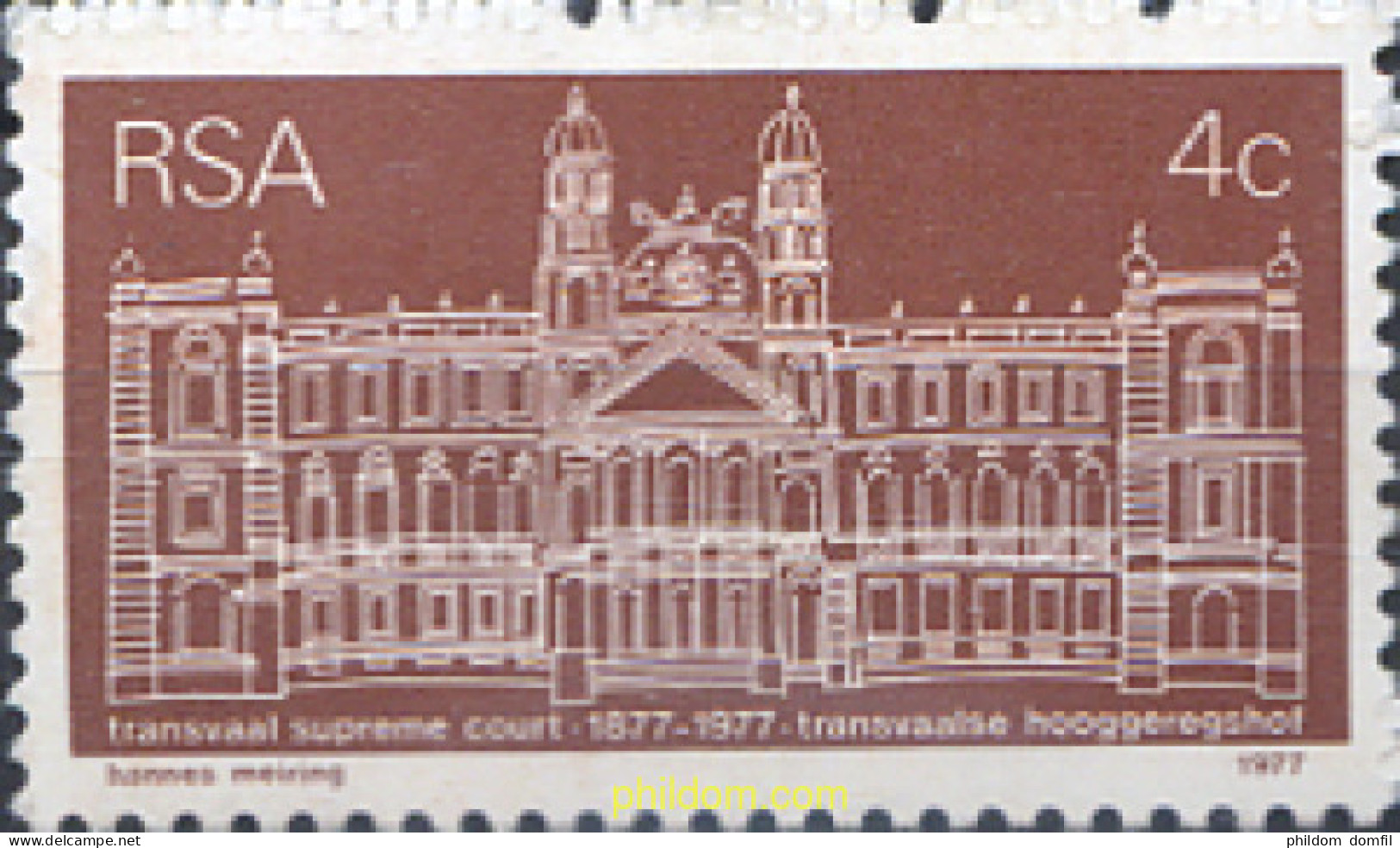 281511 MNH SUDAFRICA 1977 CENTENARIO DE LA CORTE SUPREMA DE TRANSVAAL - Ungebraucht