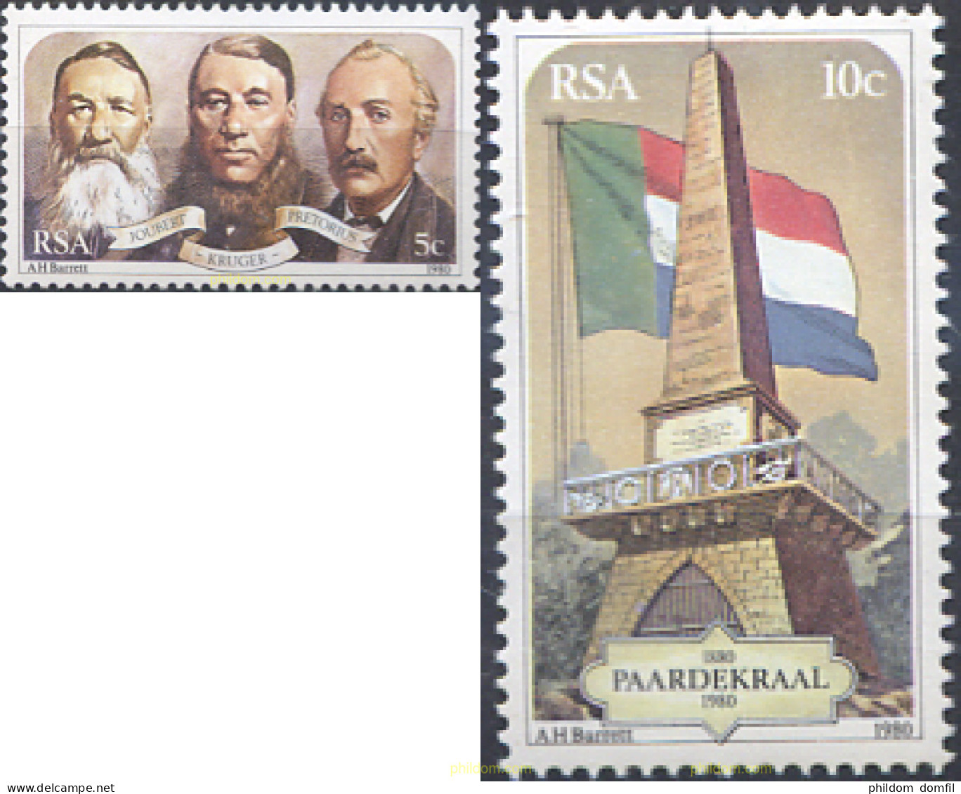 281555 MNH SUDAFRICA 1980 CENTENARIO DEL MONUMENTO PAARDEKRAAL - Unused Stamps