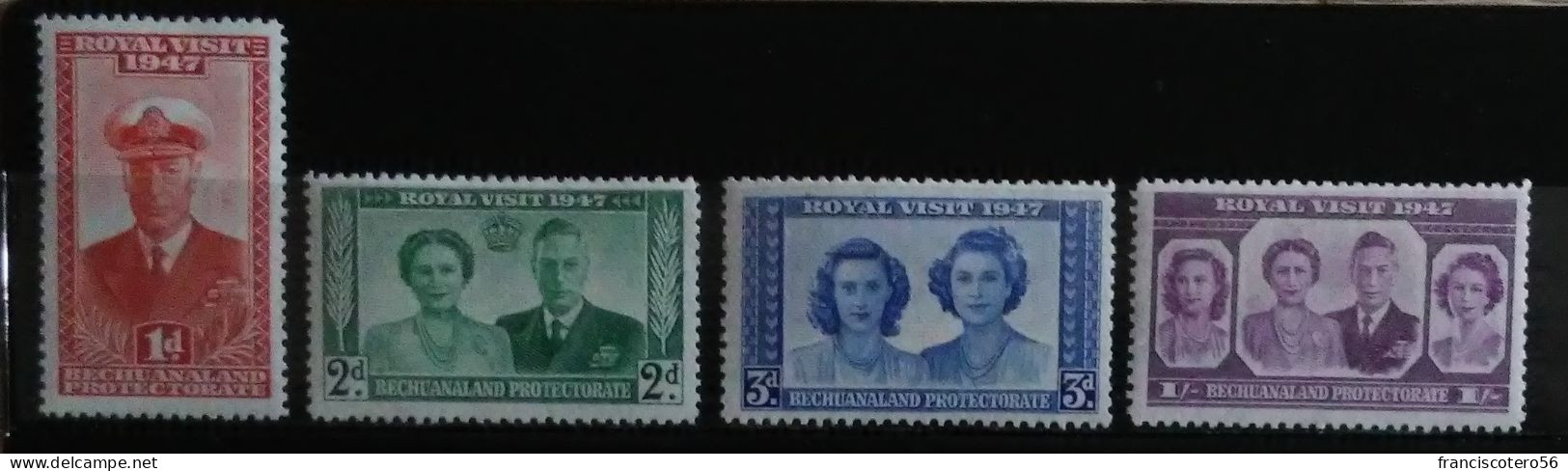 Bechuanaland Protectorado: Año.1947- Visita Real (Rey George VI Reina Elizabeth). SG. Números *132/135 - C.P.T.A. 4/Val. - 1885-1964 Protectoraat Van Bechuanaland