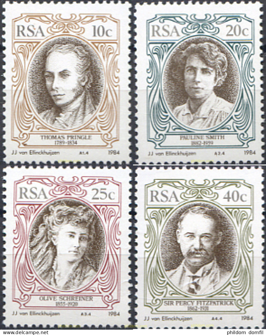 281592 MNH SUDAFRICA 1984 LITERATOS INGLESES - Neufs