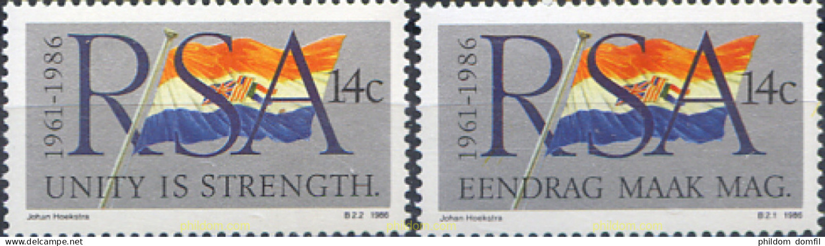 281612 MNH SUDAFRICA 1986 25 ANIVERSARIO DE LA FUNDACION DE LA REPUBLICA - Unused Stamps