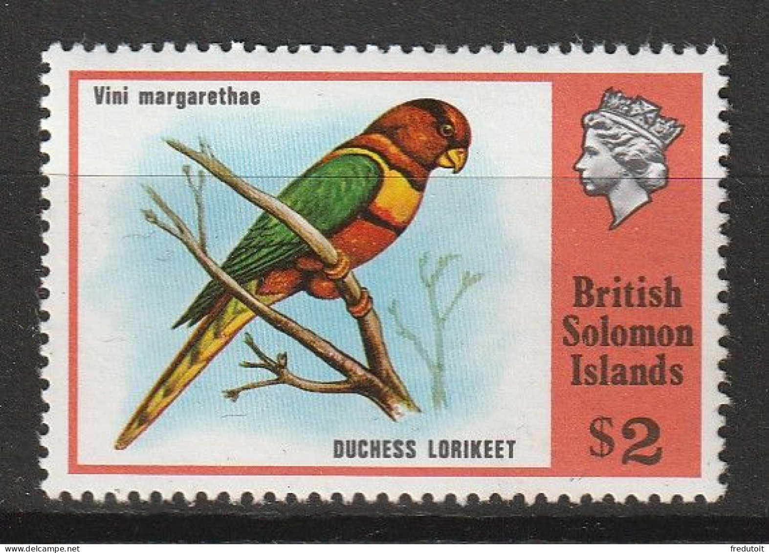 SALOMON - N°311 ** (1976) Oiseaux : 2d - British Solomon Islands (...-1978)