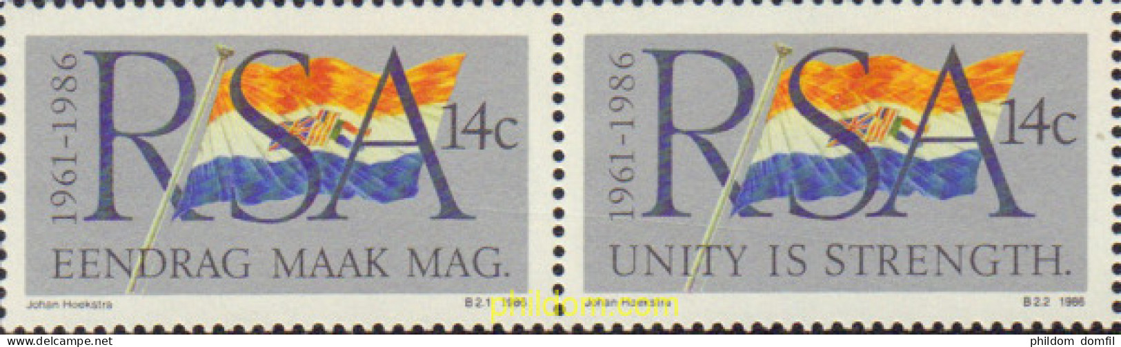 592957 MNH SUDAFRICA 1986 25 ANIVERSARIO DE LA FUNDACION DE LA REPUBLICA - Nuovi