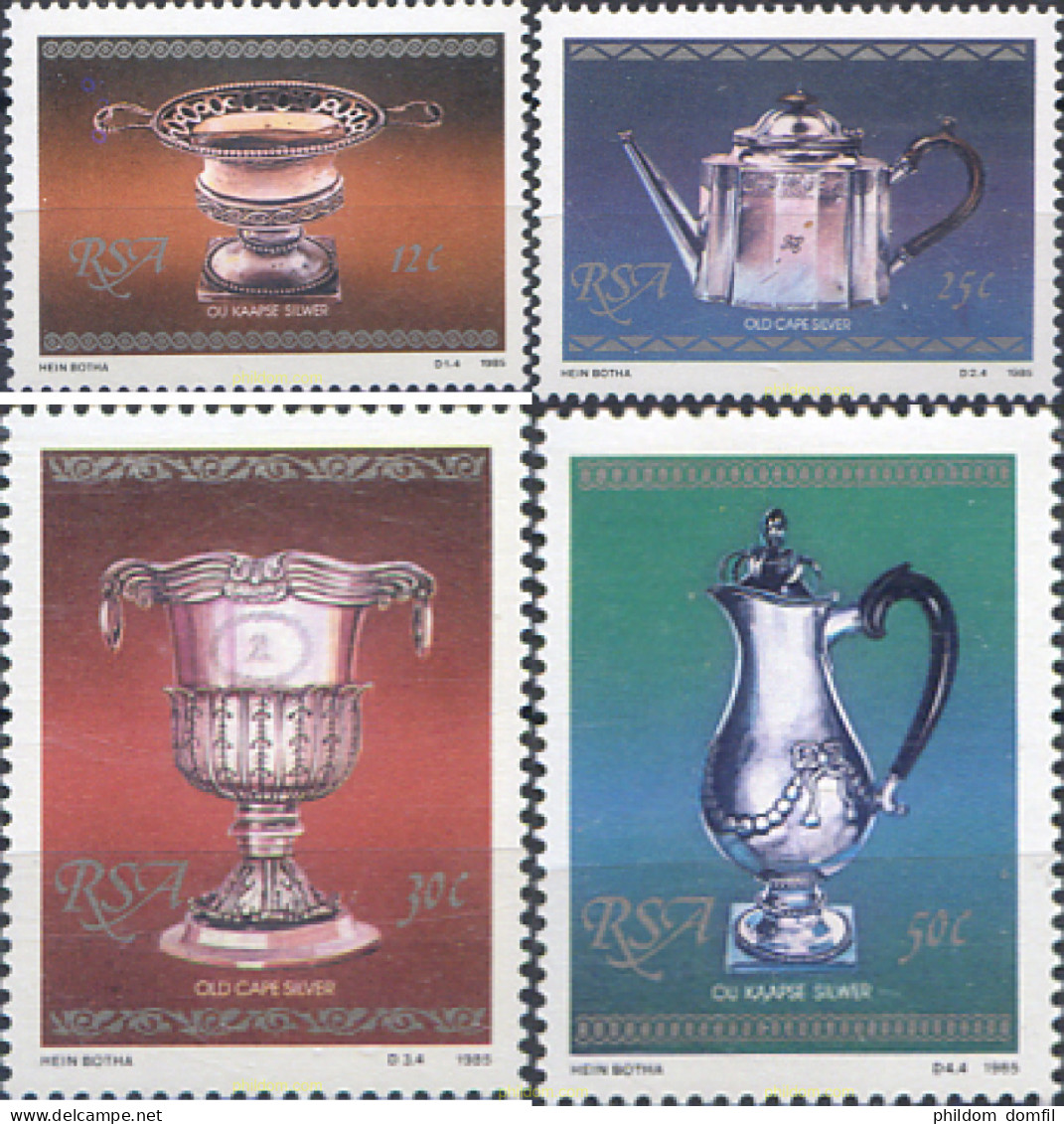 281608 MNH SUDAFRICA 1985 PIEZAS DE PLATA DEL SIGLO 18 Y 19 - Nuovi