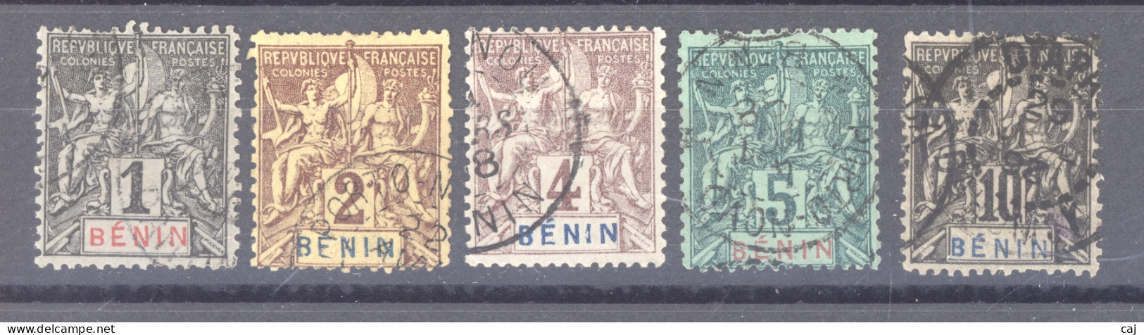 Bénin  :  Yv  33-37  (o) - Used Stamps