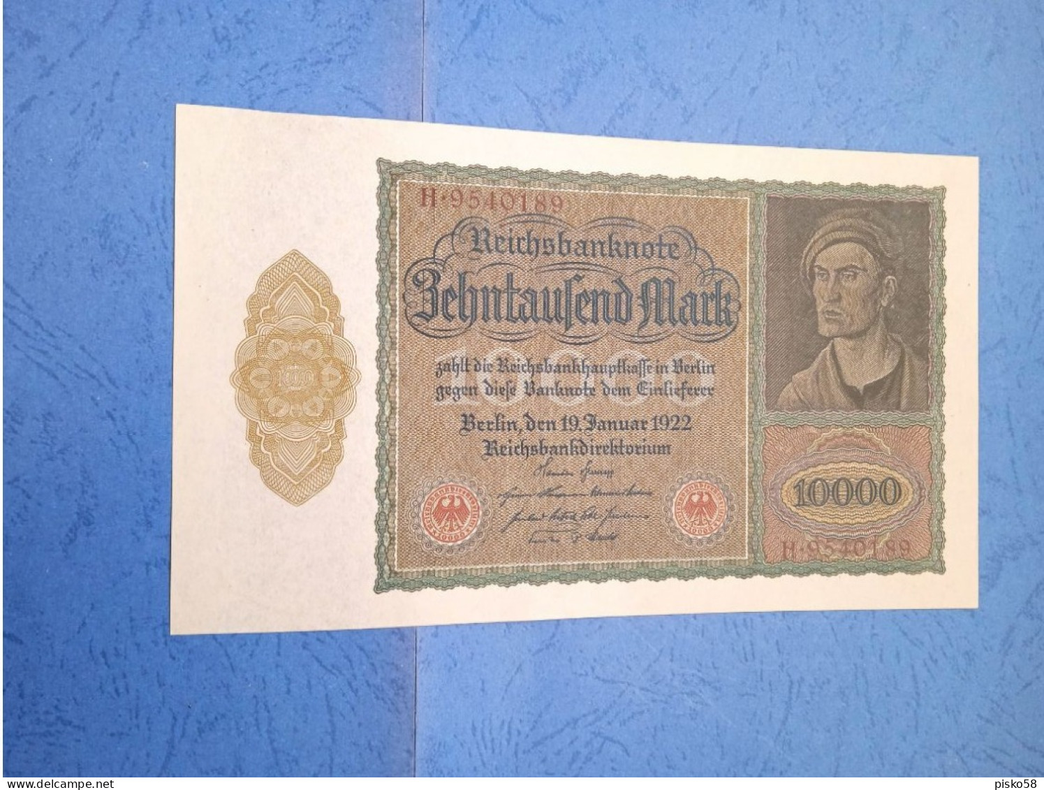 GERMANIA-P71 10000M 19.1.1922 UNC - 10000 Mark