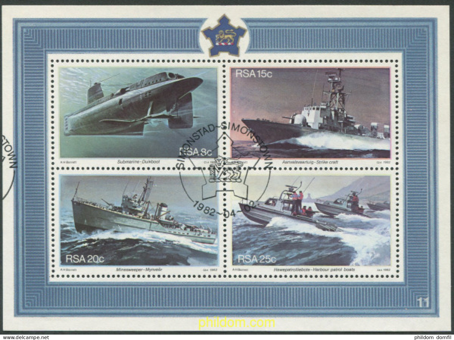 712553 USED SUDAFRICA 1982 BASE NAVAL DE SIMONSTOWN - Nuevos