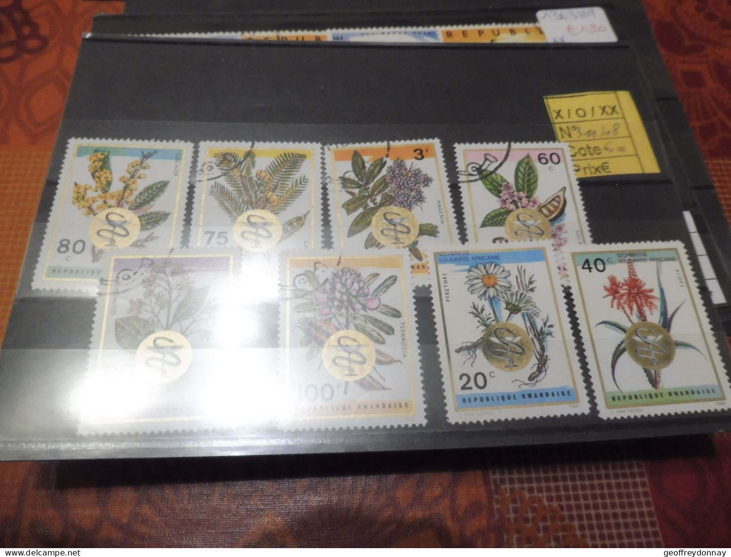 Rwanda 311/318 Used Oblitéré Gestempelt Fleurs Flowers Bloemen - Used Stamps