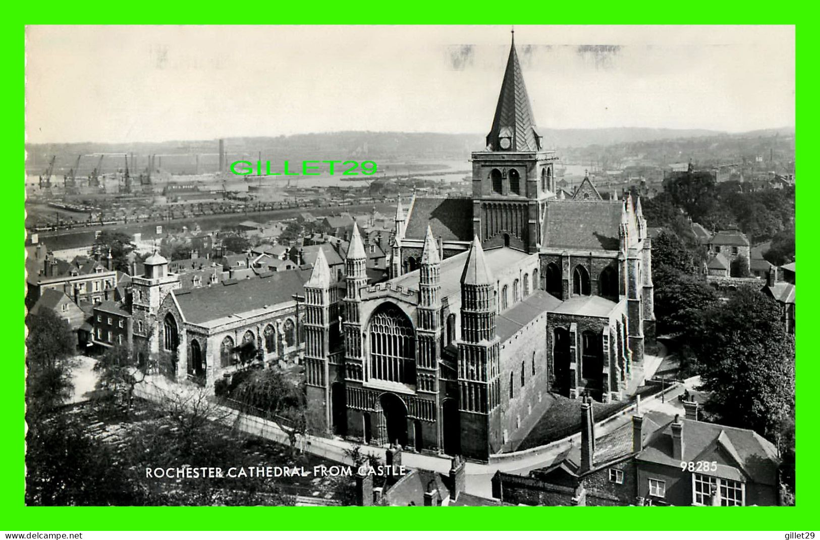 ROCHESTER, KENT, UK - ROCHESTER CATHEDRAL FROM CASTLE - WRITTEN IN 1963 - REAL PHOTOGRAPH - VALENTINE'S - - Rochester